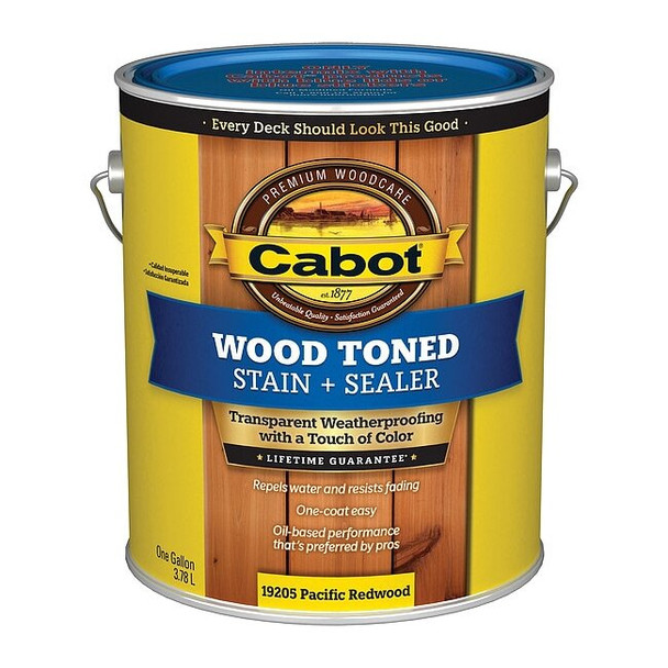 Cabot Stain,Pacific Redwood,Toned Flat,1 gal. 140.0019205.007
