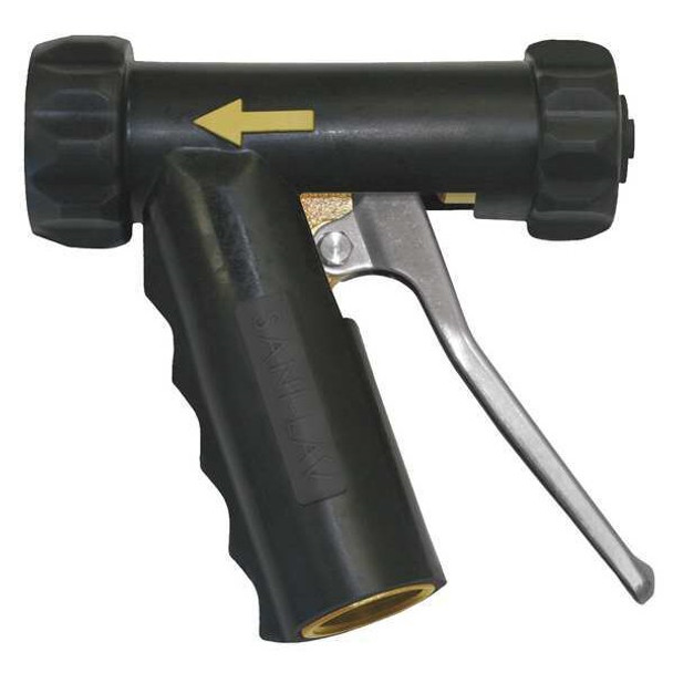 Sani-Lav Pistol Grip Spray Nozzle, 3/4" Female, 150 psi, 7 gpm, Black N1TB