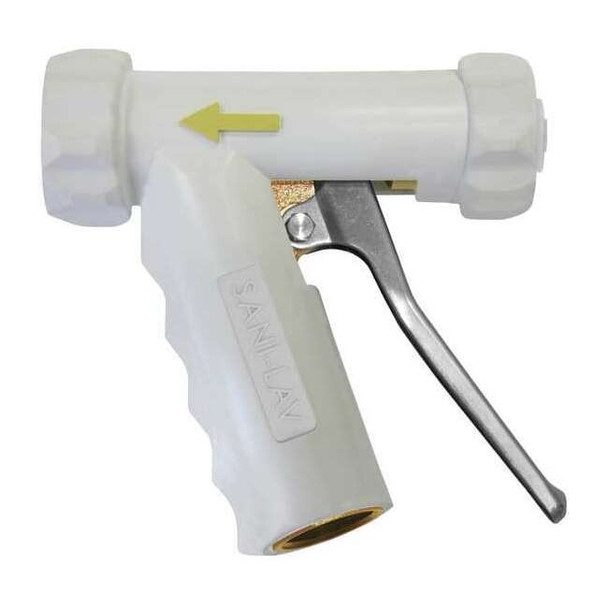 Sani-Lav Pistol Grip Spray Nozzle, 3/4" Female, 150 psi, 7 gpm, White N1TW