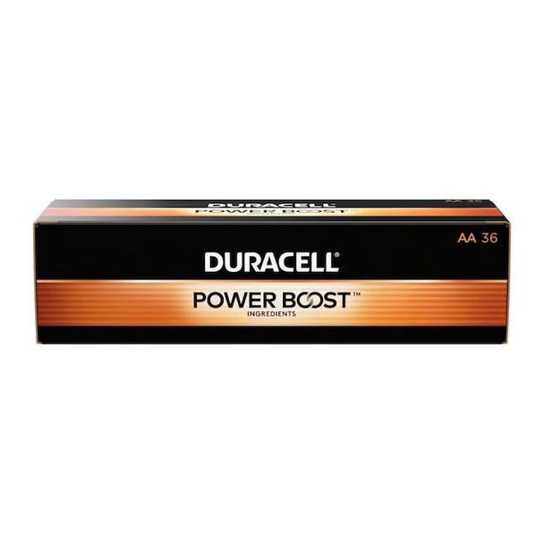 Duracell Coppertop AA Alkaline Battery, 1.5V DC, PK36 mn15p36