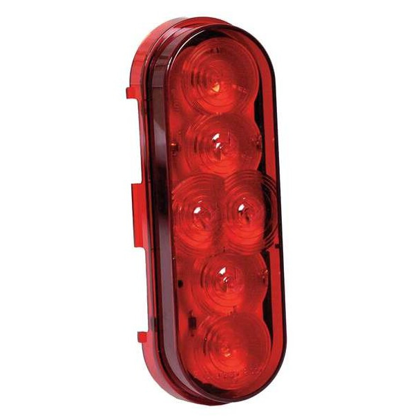 Maxxima Stop/Tail/Turn Light, 6LED, 6x3In, Oval, Red M63346R