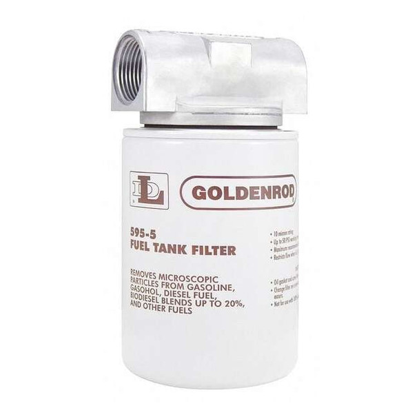 Goldenrod Fuel Filter, 25 gpm, 50 psi, 7-1/2 in L 595