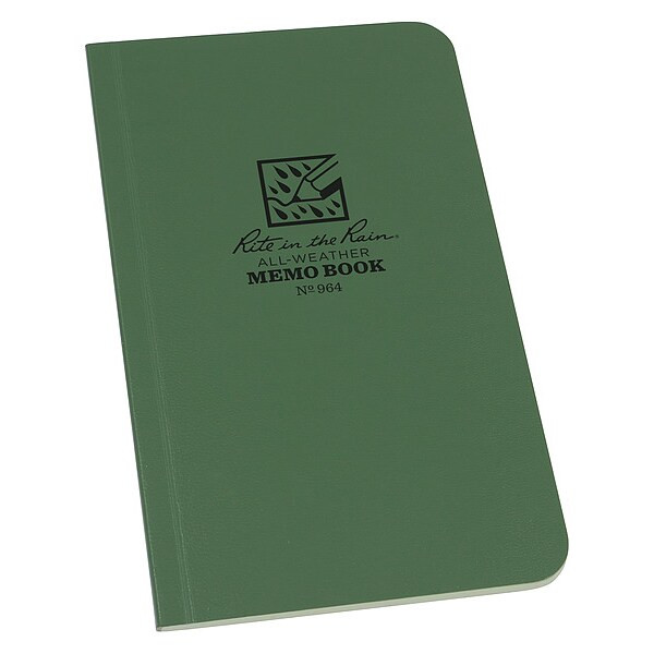 Rite in the Rain All Weather Memo Book,Univ,3-1/2 x 6 in. 964