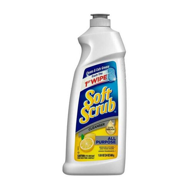 Soft Scrub All Purpose Cleaner, Bottle, 24 oz, Lemon, 9 PK 00865