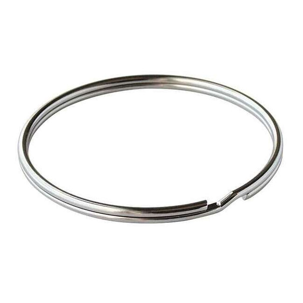 Lucky Line Split Key Ring, Gray, Steel, Nickel Plated 10 PK 7700010
