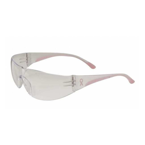 Eva, Safety Glasses, Anti-Scratch, Clear Lens, Clear, Pink Frame, Frameless
