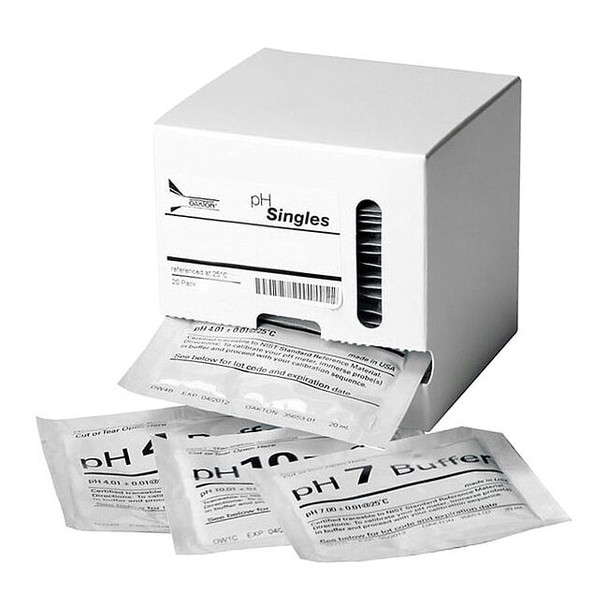Oakton Buffer Solution Kit,pH,4.01,7.00,20 mL 35653-04