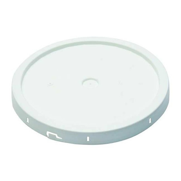 12-3/16 in Dia Tear Tab Pail Lid, White, 1-3/16 in H