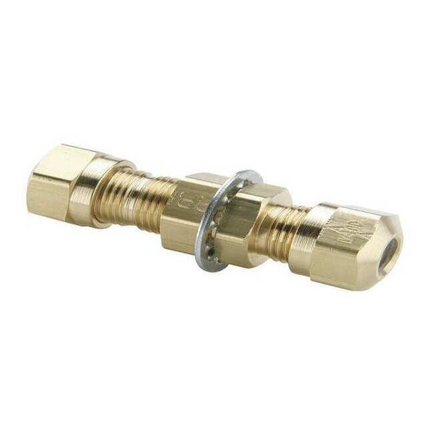 Parker Union, Brass, Comp. 1/4 in, Comp. 3/8 in 62NBH-4