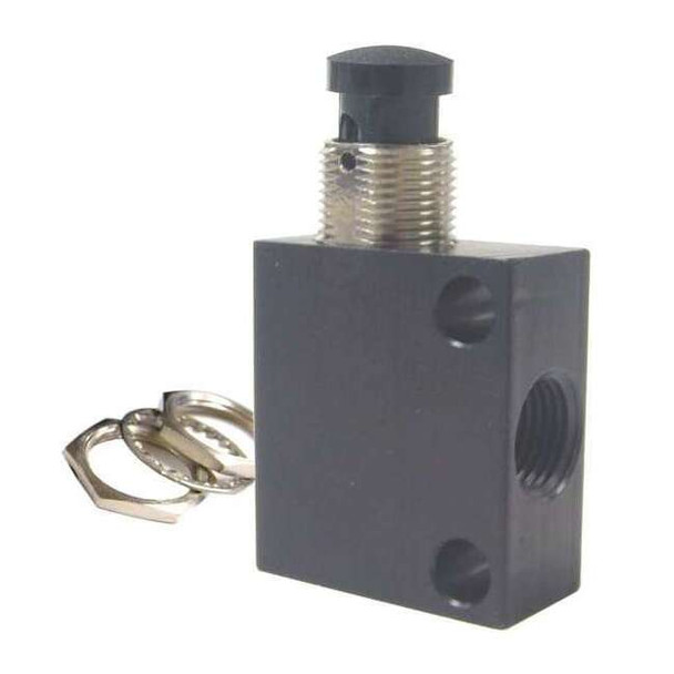 Pneumadyne Manual Air Control Valve,Button,Aluminum C040105
