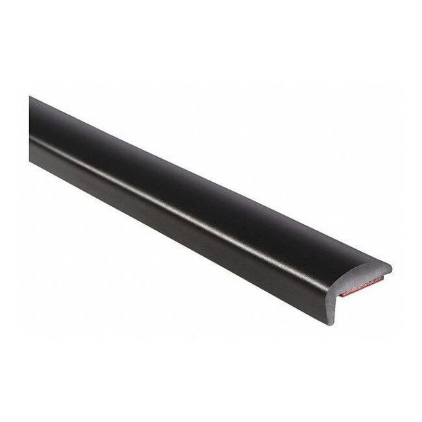 Black Polyvinyl Chloride Lip Guard 25 ft L, 9/16 in W, 5/16 in H
