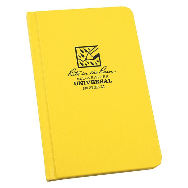 Rite in the Rain Pocket Notebook,80 Sheets,Yellow Cover 370F-M