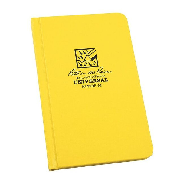 Rite in the Rain Pocket Notebook,80 Sheets,Yellow Cover 370F-M
