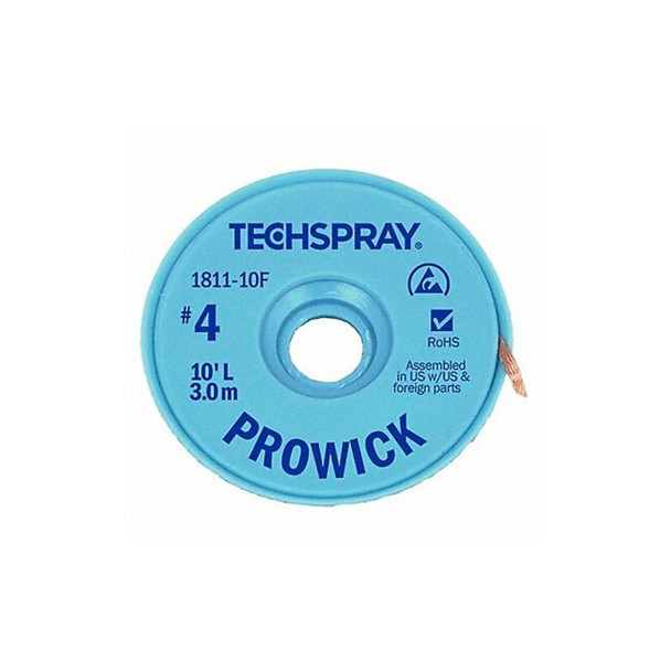 Techspray Pro Wick Blue No 4 Braid - AS 1811-5F