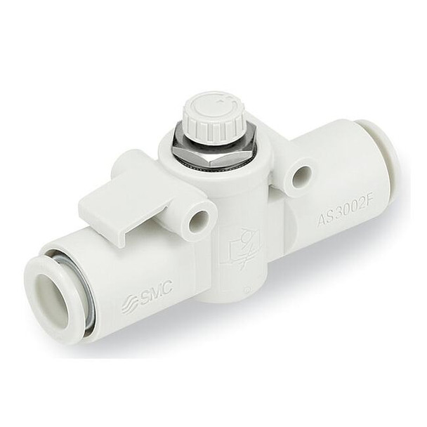 Smc Speed Ctrl Valve, 3/8 in, Meter In AS3002F-11