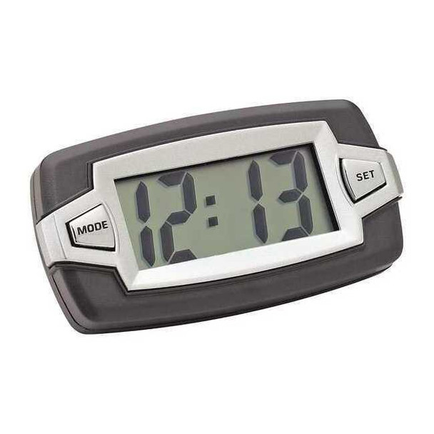 Bell Digital Clock,Indicator,Black/Silver 37007-8
