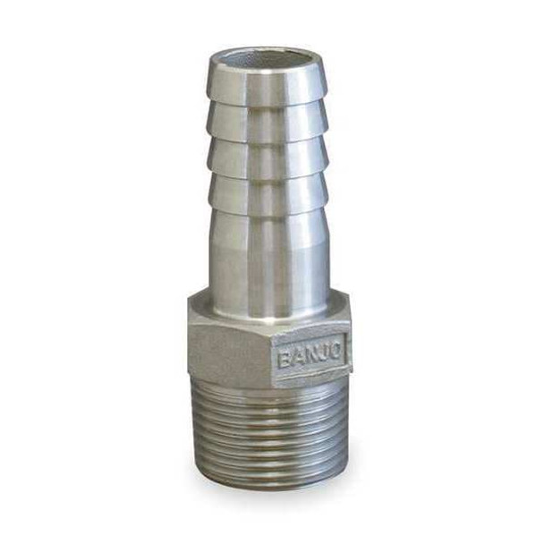 Manufacturer Varies Barbed Hose Fitting,Hose ID 3/8",NPT HB038SS Manufacturer Varies Barbed Hose Fitting,Hose ID 3/8",NPT HB038SS