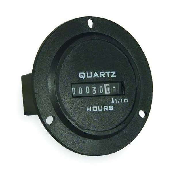 Trumeter Hour Meter,DC Quartz,Round,3 Hole 732-0001 Trumeter Hour Meter,DC Quartz,Round,3 Hole 732-0001
