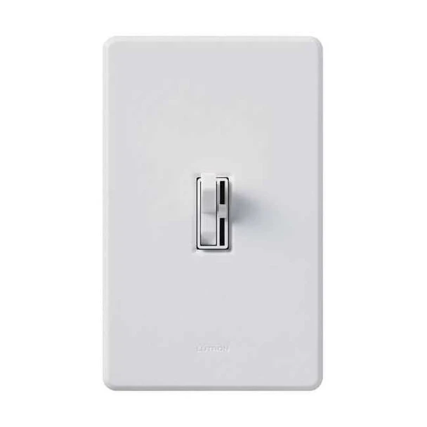 Lutron Lighting Dimmer,Toggle,Fluorescent,White AYF-103P-WH
