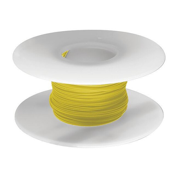 Ok Industries Spooled Wrapping Wire, 30 AWG, Yellow, Kynar(R), 100 ft R30Y-0100