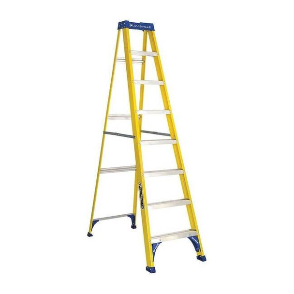 Louisville 8 ft Fiberglass Stepladder, 250 lb Capacity FS2008