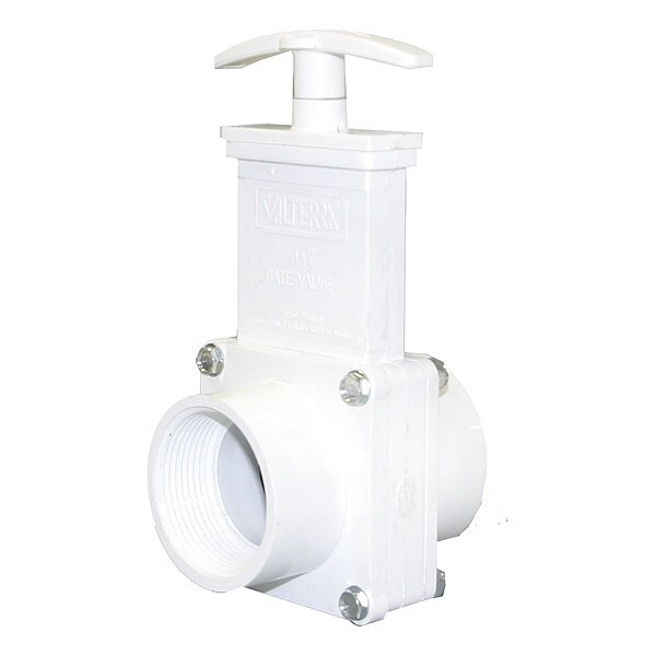 Valterra Gate Valve,Class 125,1-1/2 In.,PVC 6109GR