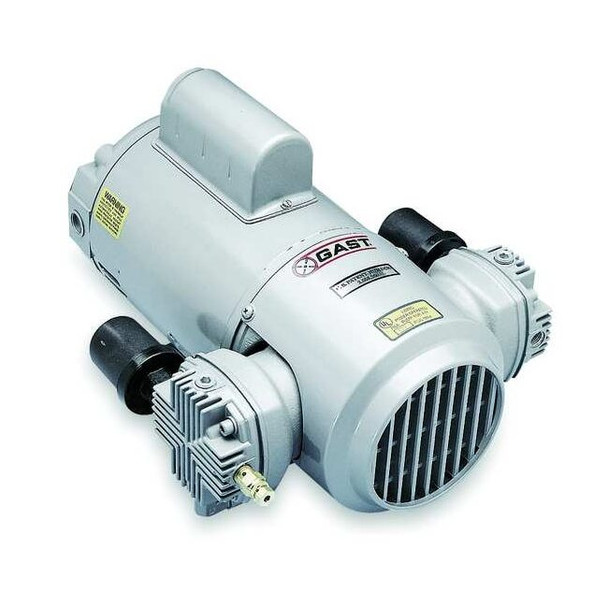 Gast Piston Air Compressor, 1/2HP, 115/230V, 1Ph 4HCC-40-M450X