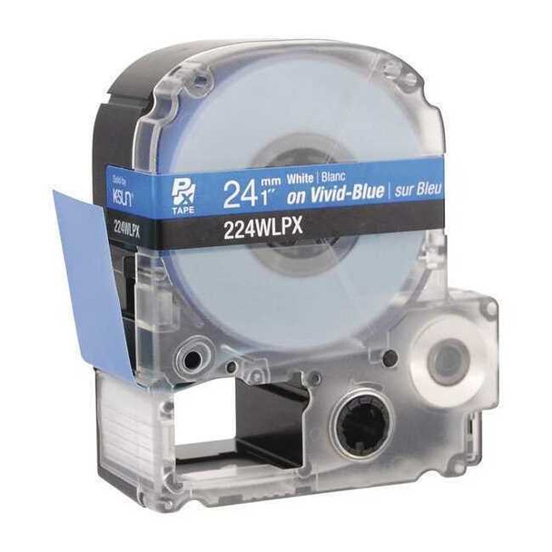 Epson Label Cartridge, White on Blue, Labels/Roll: Continuous 45WA63