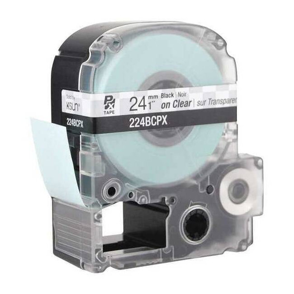 Epson Label Cartridge, Black on Clear, Labels/Roll: Continuous 224BCPX