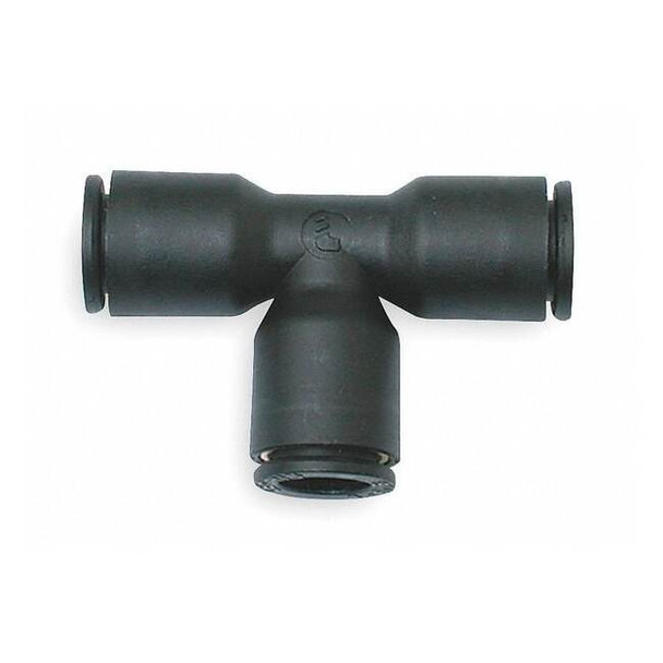 Nylon Union Tee, Push-to-Connect, Imperial, For 1/4 In, Black, 10 Pk