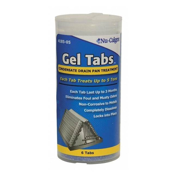 Nu-Calgon Condensate Pan Treatment, Gel Tab, 5 ton 4185-05