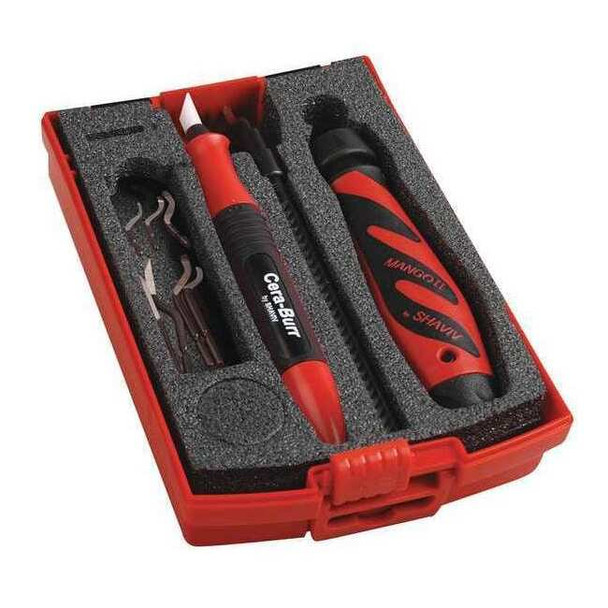 Shaviv Deburring Tool Set,Aluminum, Steel, TiN 154-00040