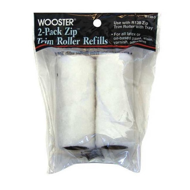 Wooster 3" Mini Paint Roller Cover, 3/16" Nap, Woven R148-3