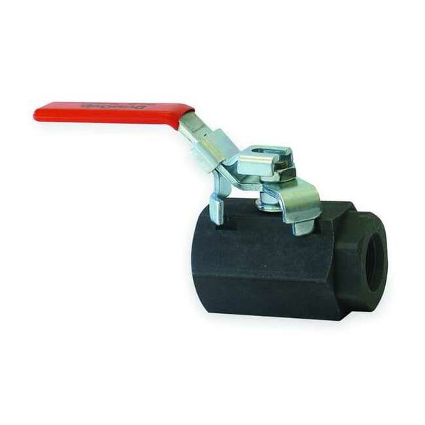 Dynaquip Controls 3/8" FNPT Carbon Steel Ball Valve Inline VLE2.AK0P 3/8
