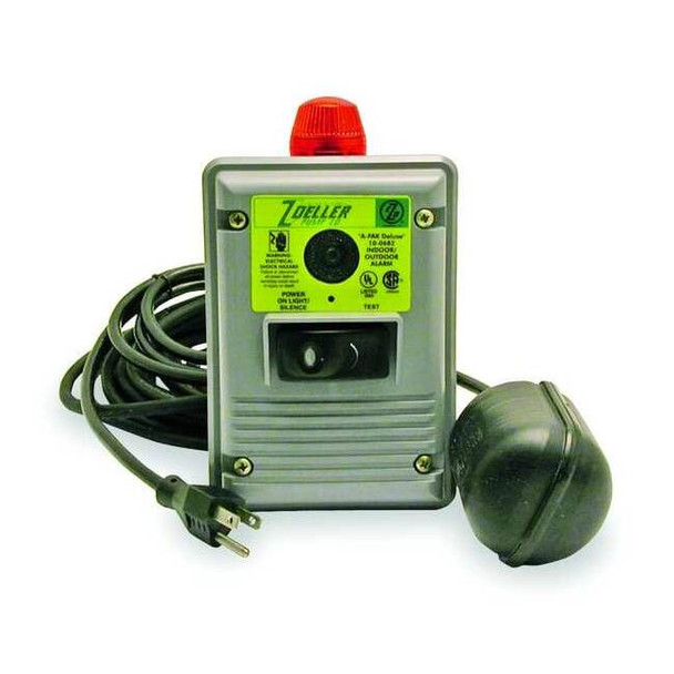 Zoeller HighWaterAlarm,Audio,Visual,115VAC,6ft 10-0682
