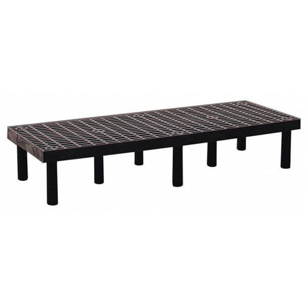 Structural Plastics Dunnage Rack,1000 lb.,HDPE,66 W x 24 D D6624