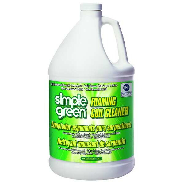 Simple Green Foaming Coil Cleaner, 1 gal Jug, Clear 0110000404001