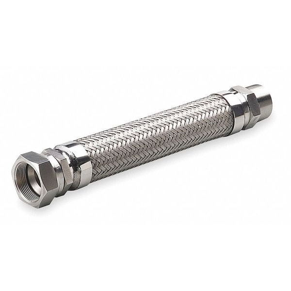 Hose Master 1" Dia x 24" L 321 SS Flexible Metal Hose G100SHXJ240