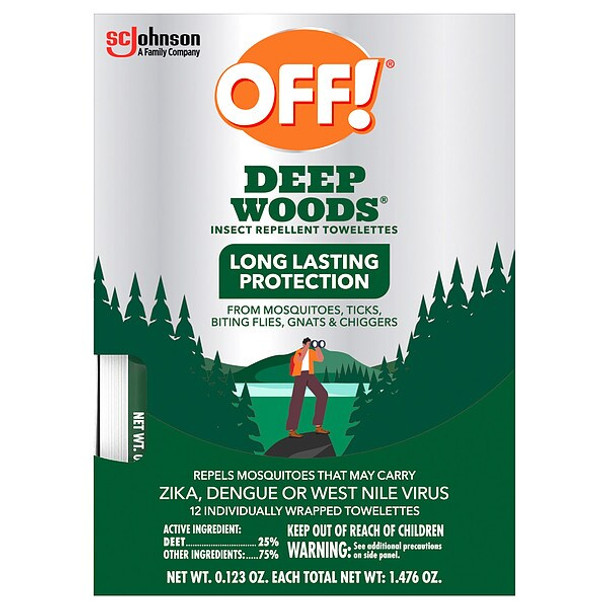 Off Insect Repel Wipes,144 ct,Packet,PK144 611072 Off Insect Repel Wipes,144 ct,Packet,PK144 611072