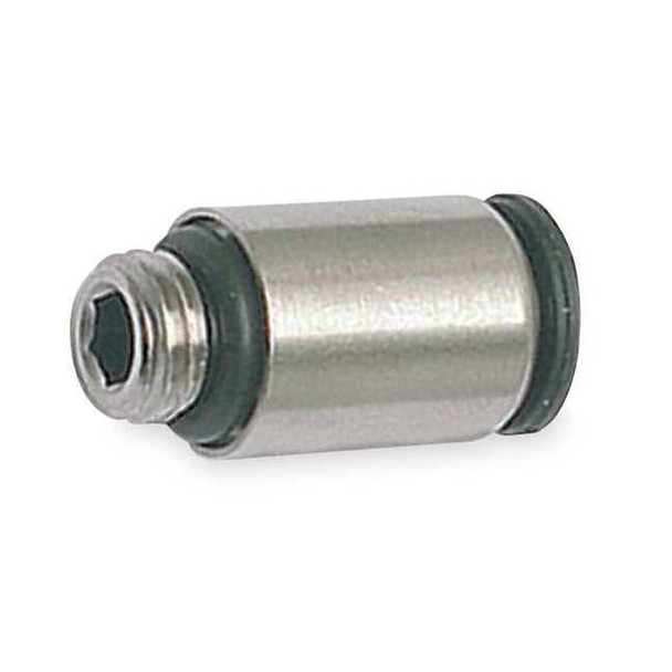 Push-Fit Fitting, 5/16 in or 8mm Tube Size, Brass, Silver, 10 PK