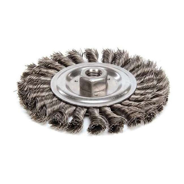 Weiler Twist Wire Wheel Wire Brush, Threaded Arbor 94010