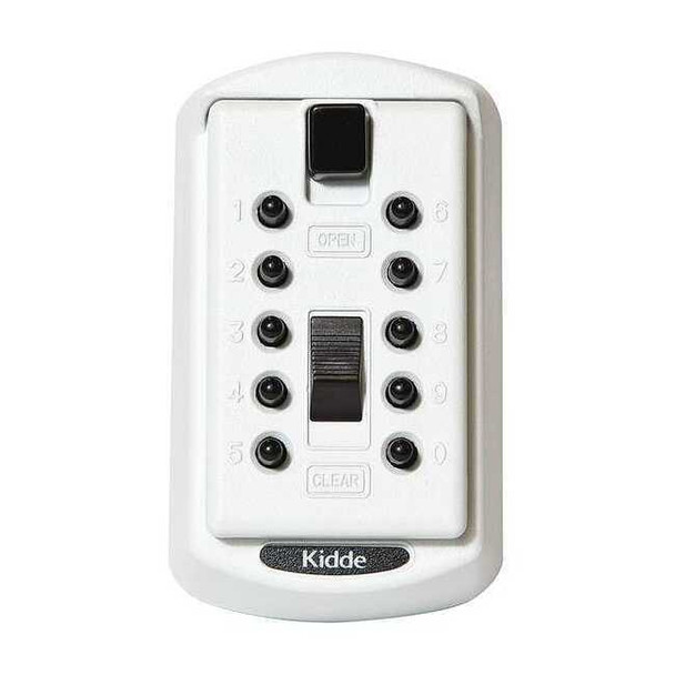 Kidde Lock Box,White,Surface,PushButton,2 Keys 1413
