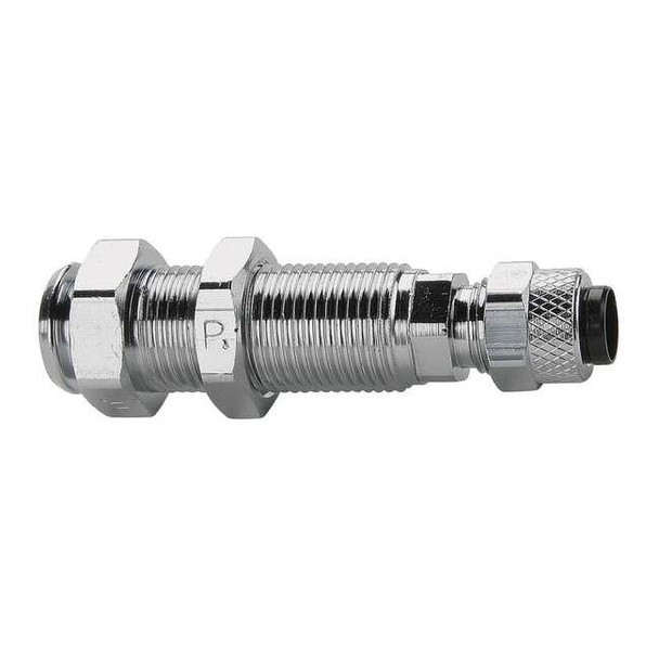 Parker 1/4" Compression Nickel Brass Bulkhead Coupler 5PK 392P-4-4