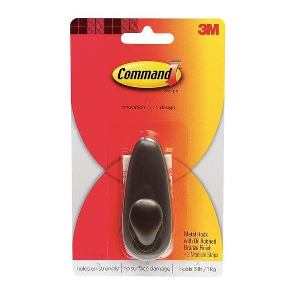 Command Hook, Bronze, Metal, 1 1/4 in D FC12
