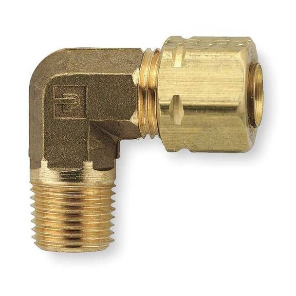 Parker 1/2" Compression x MNPT Brass 90 Degree Elbow 10PK 169CA-8-8