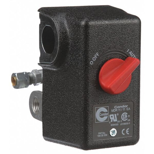 Pressure Switch, Standard, DPST, 4 Ports, 1/4" FNPT, 20 to 105 psi Range