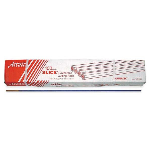 Arcair Exothermic Cutting Rods Flux Coated, Pk100 42049003