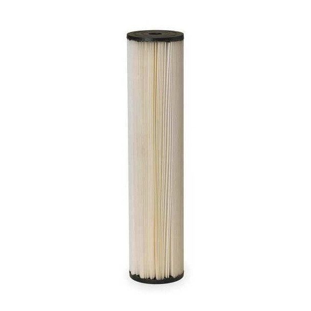 Pleated Filter Cartridge, 10 gpm, 20 Micron, 4-1/2" O.D., 20 in H
