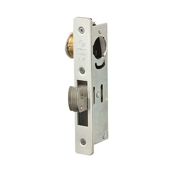 Adams Rite Deadbolt Less Cylinder,HD,Satin Chrome MS1850S-450-628