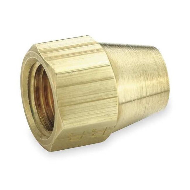 Parker Flared Fitting Nut, Brass, 1/4 in, PK10 41FS-4